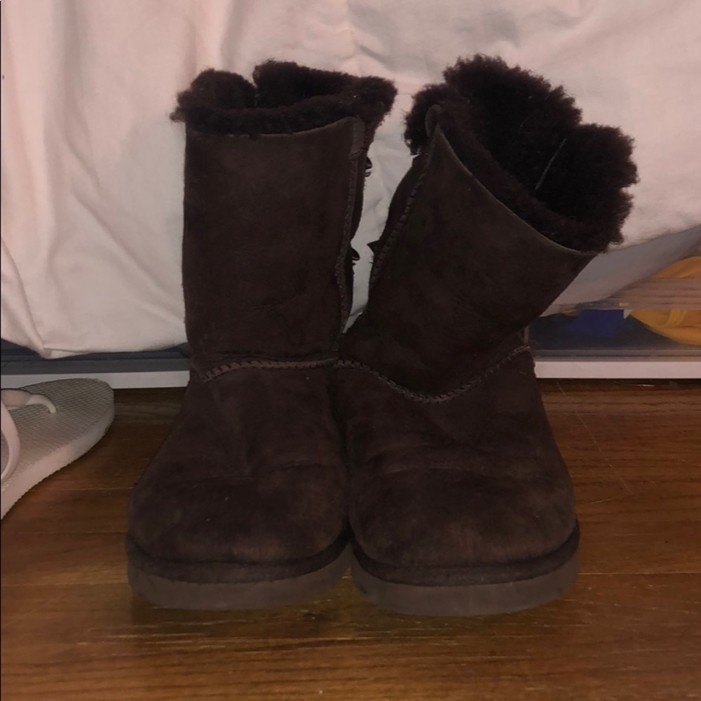 Calf High Ribbon Ugg Boots